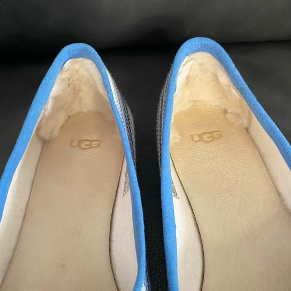 UGG Marleigh Blue Open Toe Flats Size 9 - Picture 5 of 9